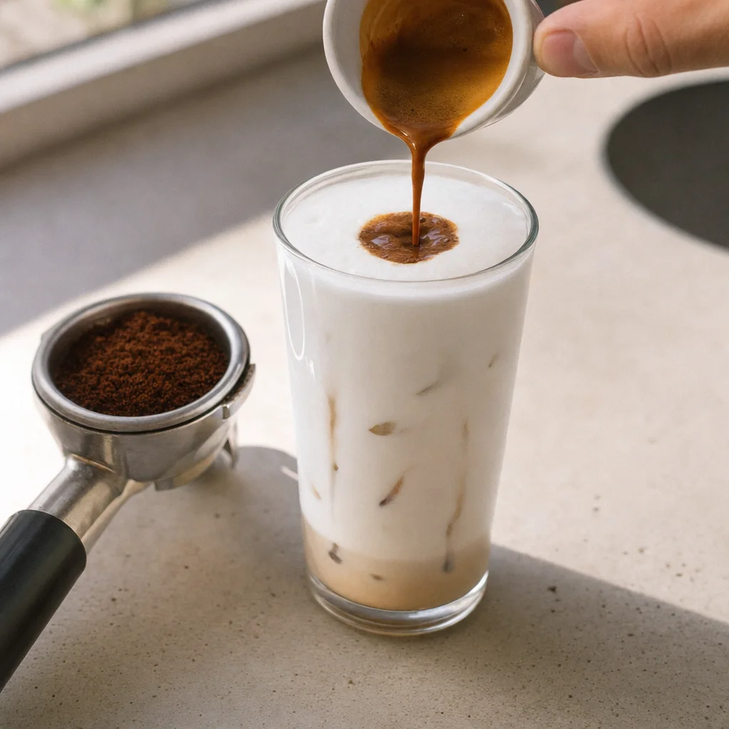Iced Flat White — Zutaten und Zubereitung