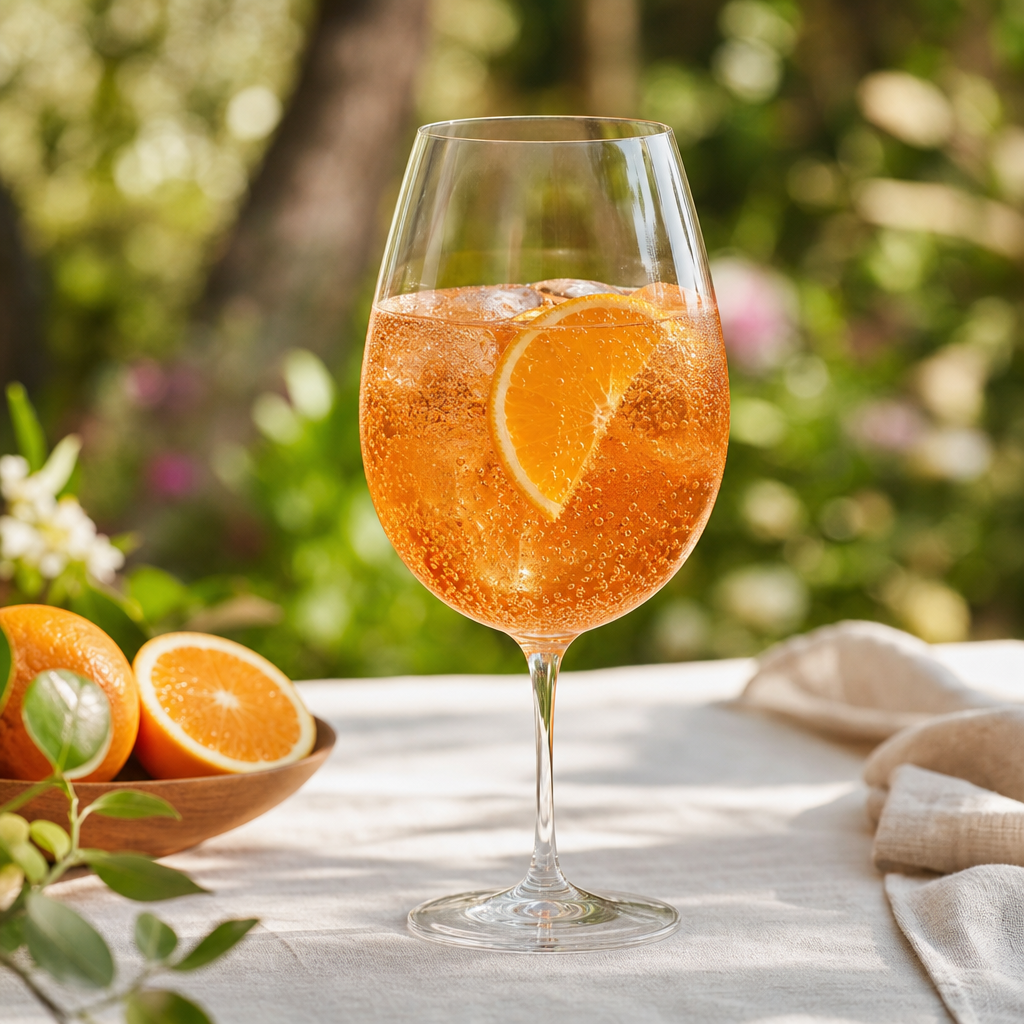 Cascara Spritz im Weinglas