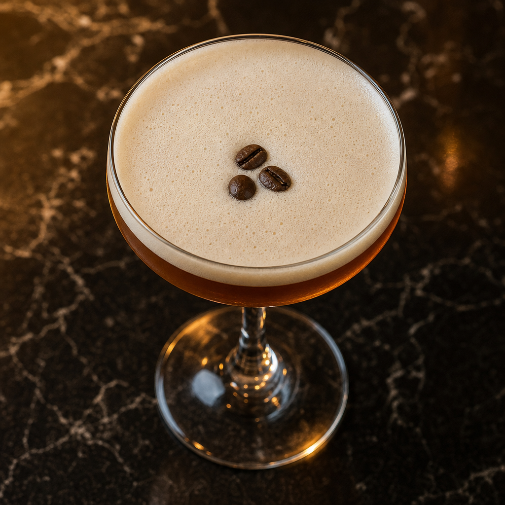 Espresso Sour mit Kaffeebohnen