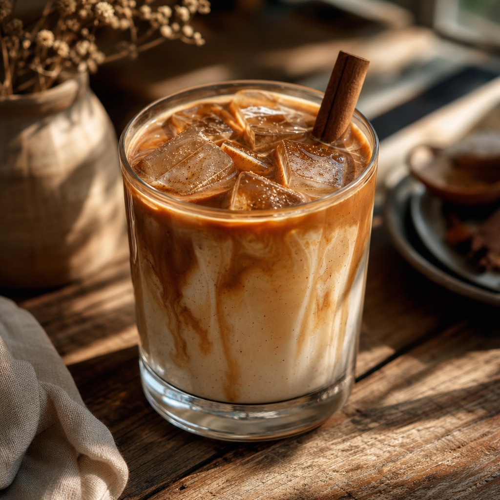 Dirty Chai on Ice mit Hafermilch