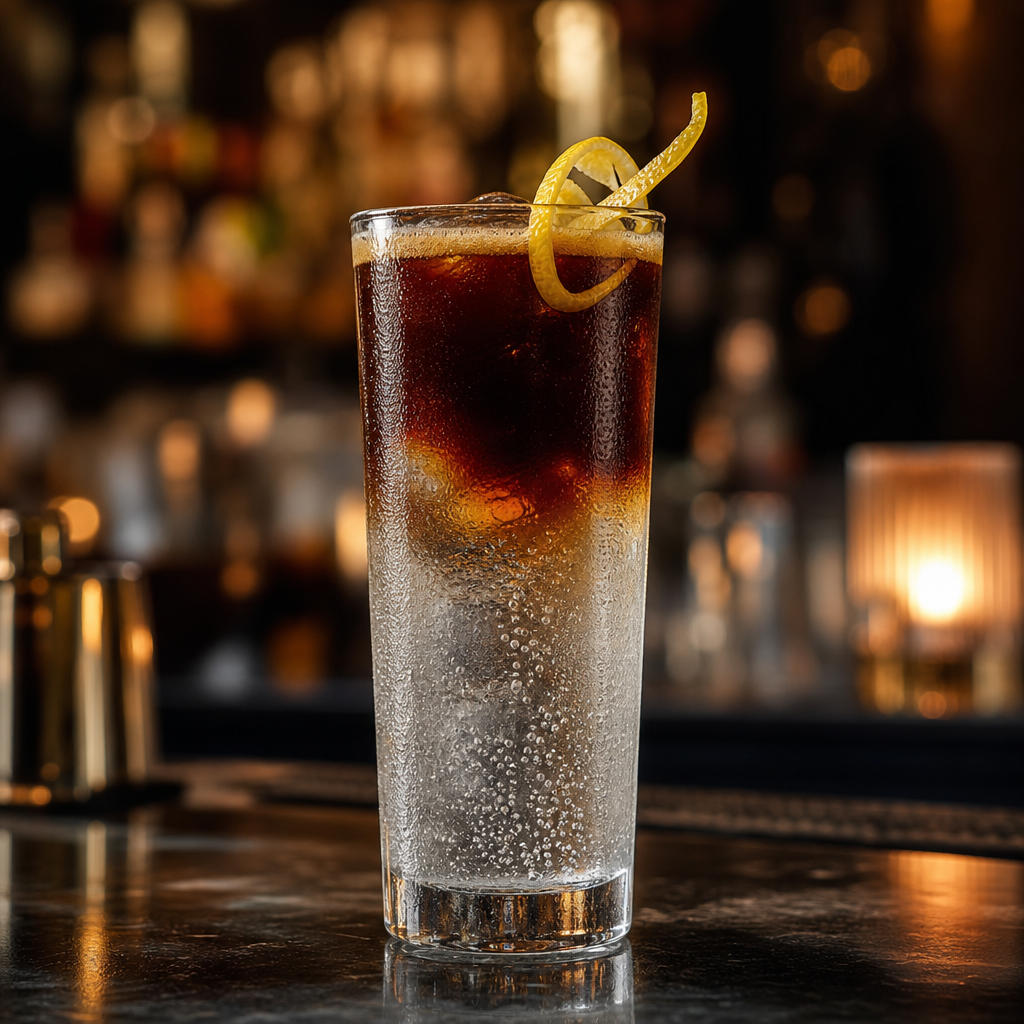 Espresso Tonic mit Zitronenzeste